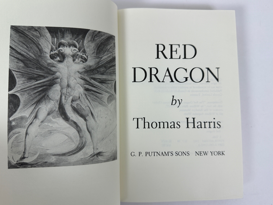 (3) First Edition Hardcover Books By Thomas Harris: The Silence Of The Lambs, Hannibal & Red Dragon Estimate $1,100-$1,900 [Photo 19]