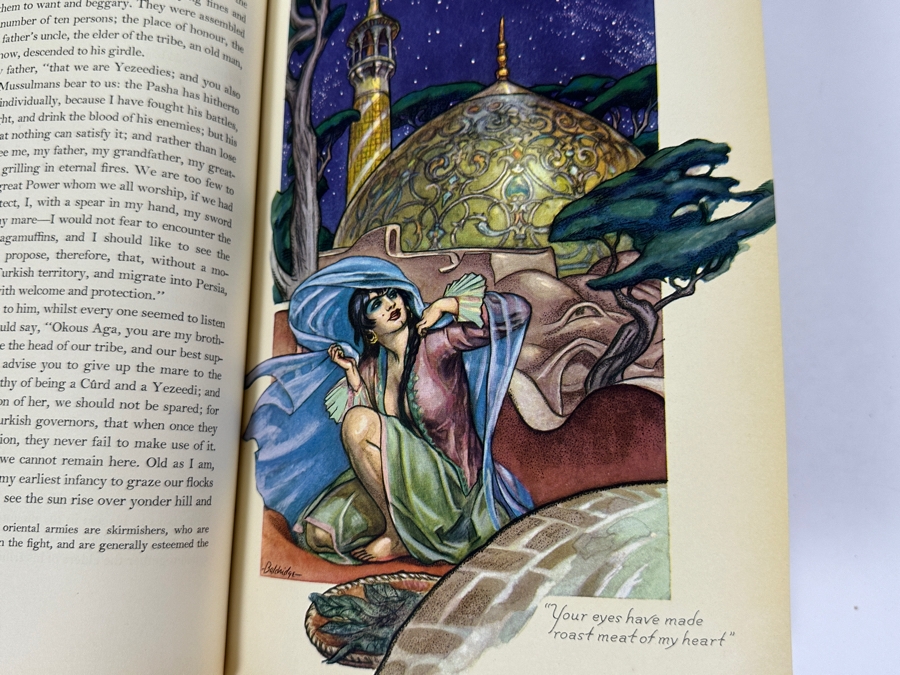 Vintage 1937 First Illustrated Edition Hardcover Book The Adventures Of Hajji Baba By James Morier With Original Dust Jacket Published By Random House New York Estimate $100-$200 [Photo 11]