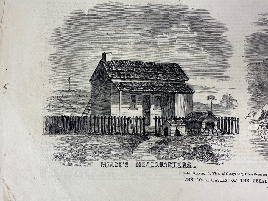 Antique 1863 December 5 Frank Leslie's Illustrated Newspaper First Illustrated Publication Of Abraham Lincoln's Gettysburg Address Civil War Estimate $1,000 [Photo 12]