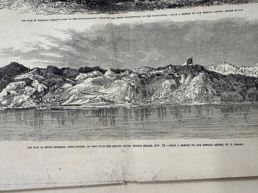 Antique 1863 December 5 Frank Leslie's Illustrated Newspaper First Illustrated Publication Of Abraham Lincoln's Gettysburg Address Civil War Estimate $1,000 [Photo 18]