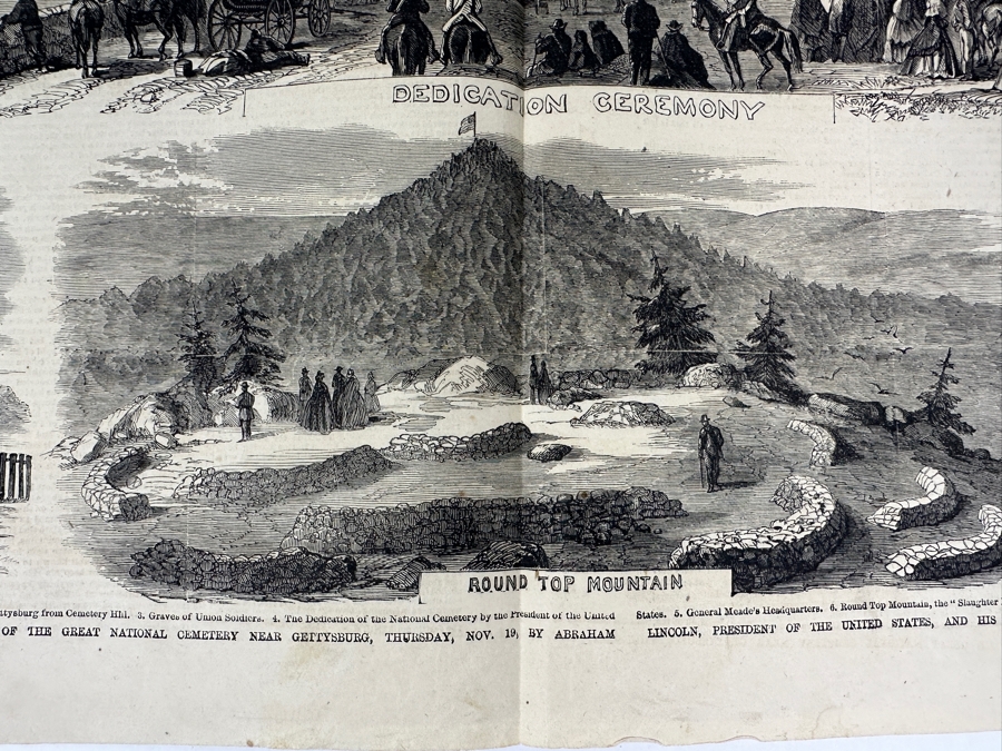 Antique 1863 December 5 Frank Leslie's Illustrated Newspaper First Illustrated Publication Of Abraham Lincoln's Gettysburg Address Civil War Estimate $1,000 [Photo 11]