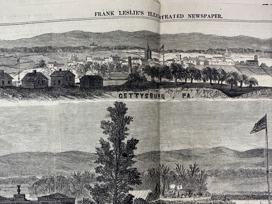 Antique 1863 December 5 Frank Leslie's Illustrated Newspaper First Illustrated Publication Of Abraham Lincoln's Gettysburg Address Civil War Estimate $1,000 [Photo 7]