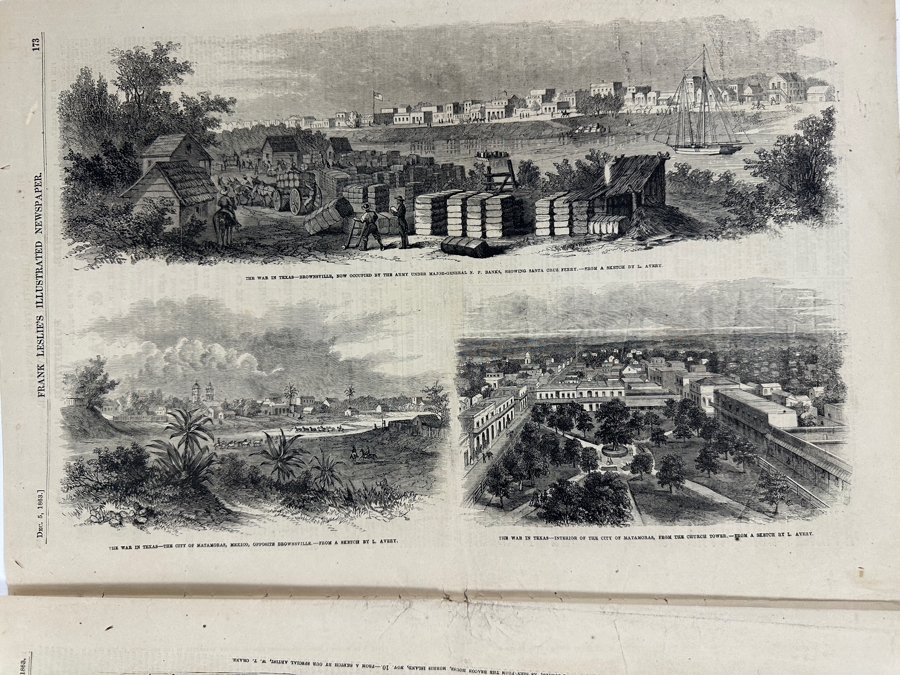 Antique 1863 December 5 Frank Leslie's Illustrated Newspaper First Illustrated Publication Of Abraham Lincoln's Gettysburg Address Civil War Estimate $1,000 [Photo 20]