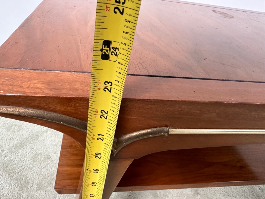 1956 Mid Century Modern Lane Furniture Thunderbird Line End Table with Brass Fittings 29'W x 19'D x 23'H [Photo 11]
