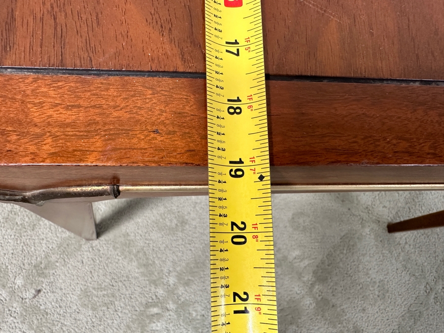 1956 Mid Century Modern Lane Furniture Thunderbird Line End Table with Brass Fittings 29'W x 19'D x 23'H [Photo 10]