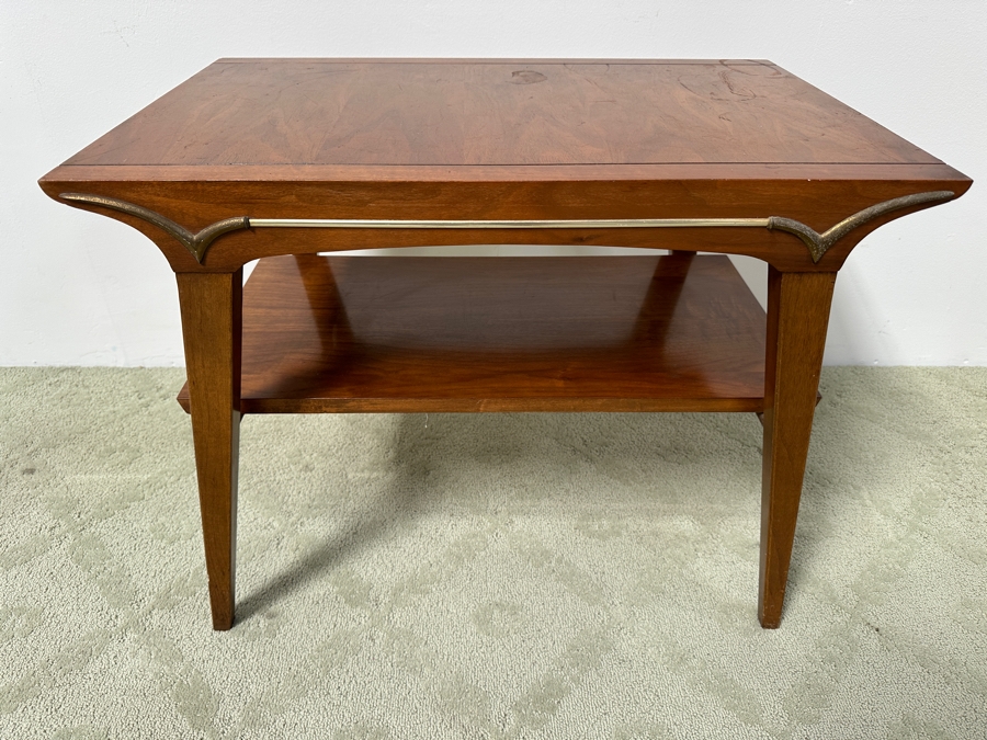 1956 Mid Century Modern Lane Furniture Thunderbird Line End Table with Brass Fittings 29'W x 19'D x 23'H [Photo 5]