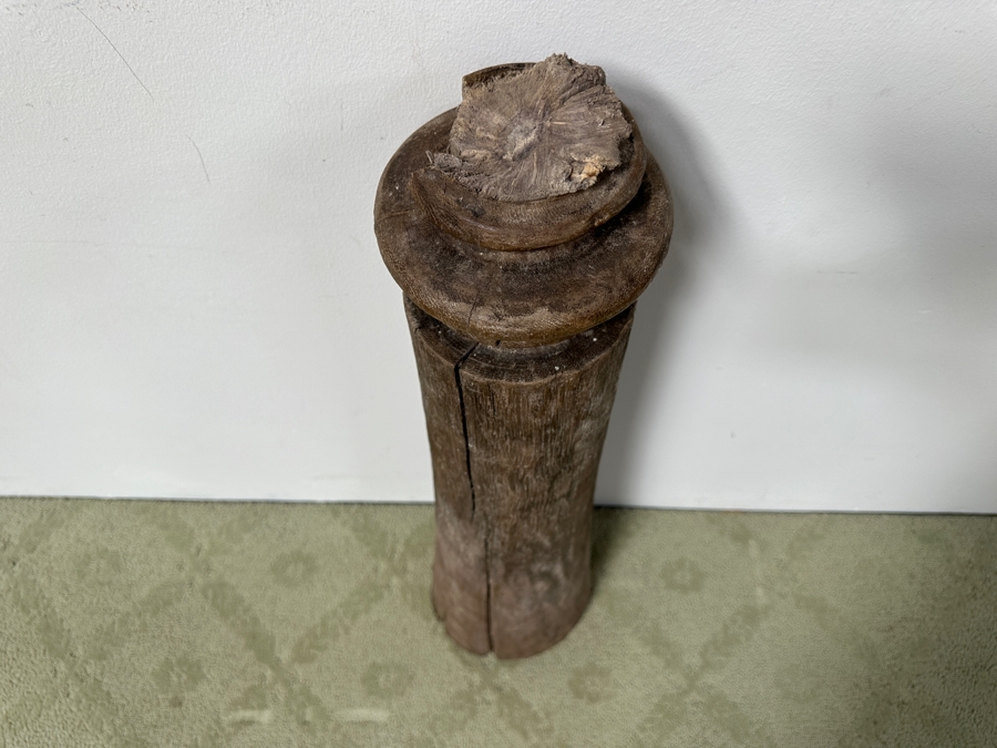 Vintage Carved Wooden Architectural Piece 37'H [Photo 3]