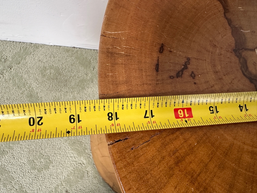 Solid Wooden Sculptural Natural Side Table 18'W x 20'H [Photo 7]