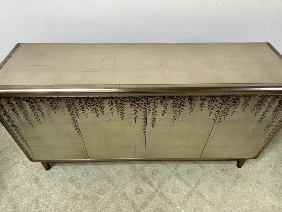 John-Richard Falling Vine Sideboard in Misto Silver Leaf Finish 77'W x 20'D x 34'H [Photo 4]