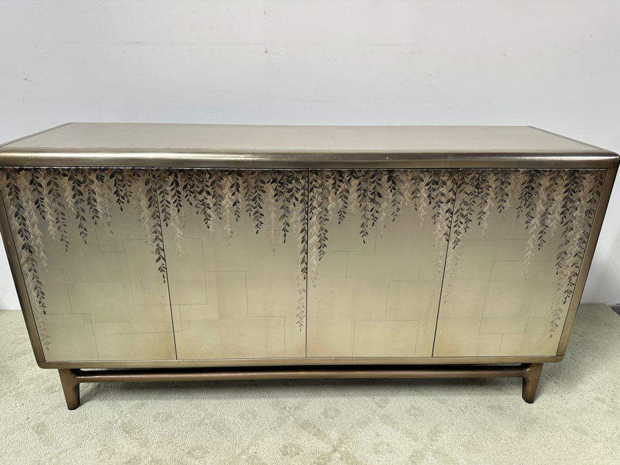 John-Richard Falling Vine Sideboard in Misto Silver Leaf Finish 77'W x 20'D x 34'H [Photo 2]