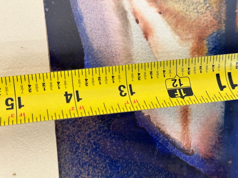 1974  Jeanne Rimmer Abstract Watercolor Painting 14.5'W x 19'H Framed: 24'W x 32'H [Photo 7]