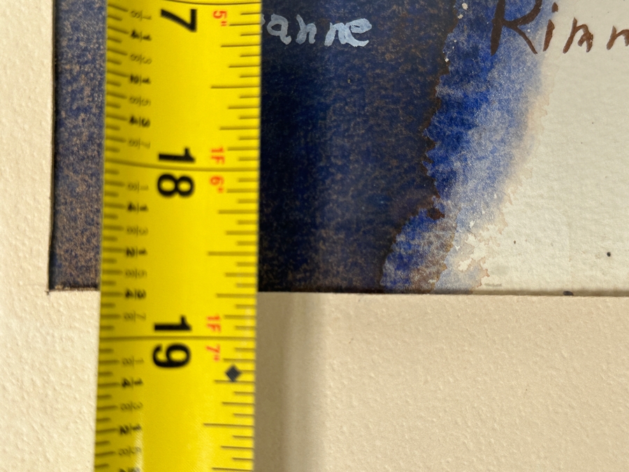 1974  Jeanne Rimmer Abstract Watercolor Painting 14.5'W x 19'H Framed: 24'W x 32'H [Photo 8]