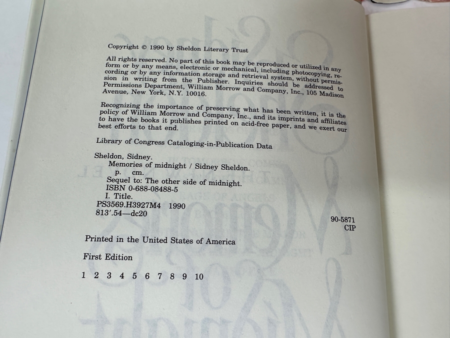 (9) First Edition Hardcover Sidney Sheldon Books With Original Dust Jackets [Photo 8]