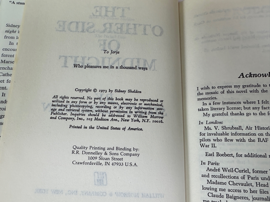 (9) First Edition Hardcover Sidney Sheldon Books With Original Dust Jackets [Photo 4]