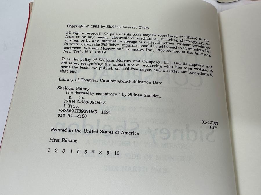 (9) First Edition Hardcover Sidney Sheldon Books With Original Dust Jackets [Photo 12]