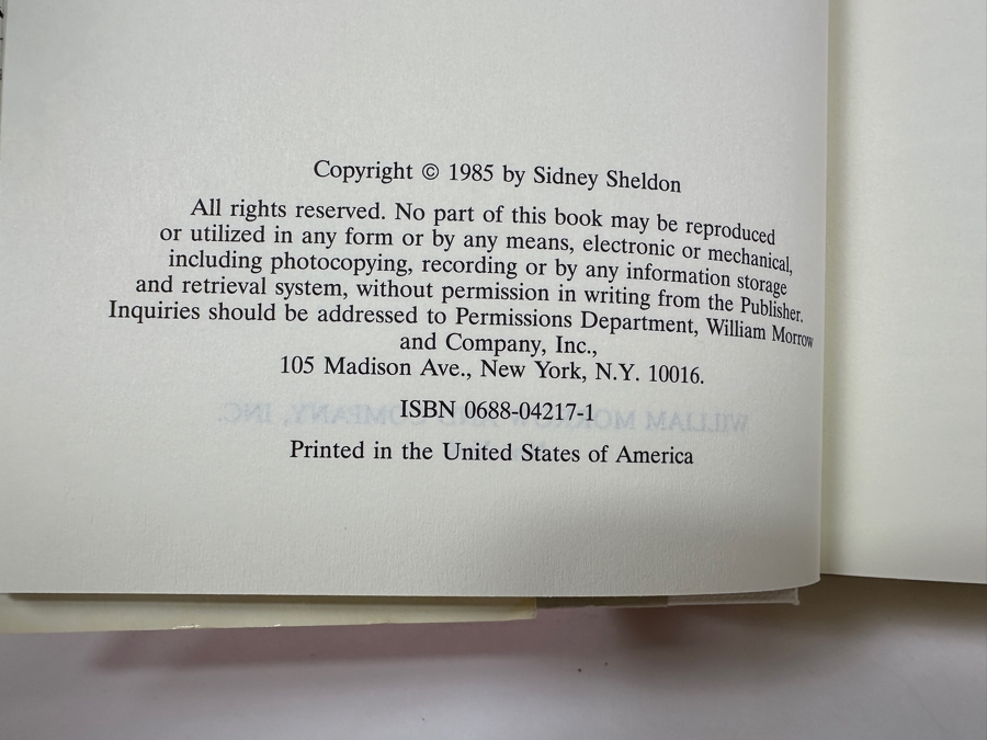 (9) First Edition Hardcover Sidney Sheldon Books With Original Dust Jackets [Photo 16]