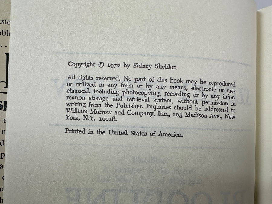 (9) First Edition Hardcover Sidney Sheldon Books With Original Dust Jackets [Photo 20]