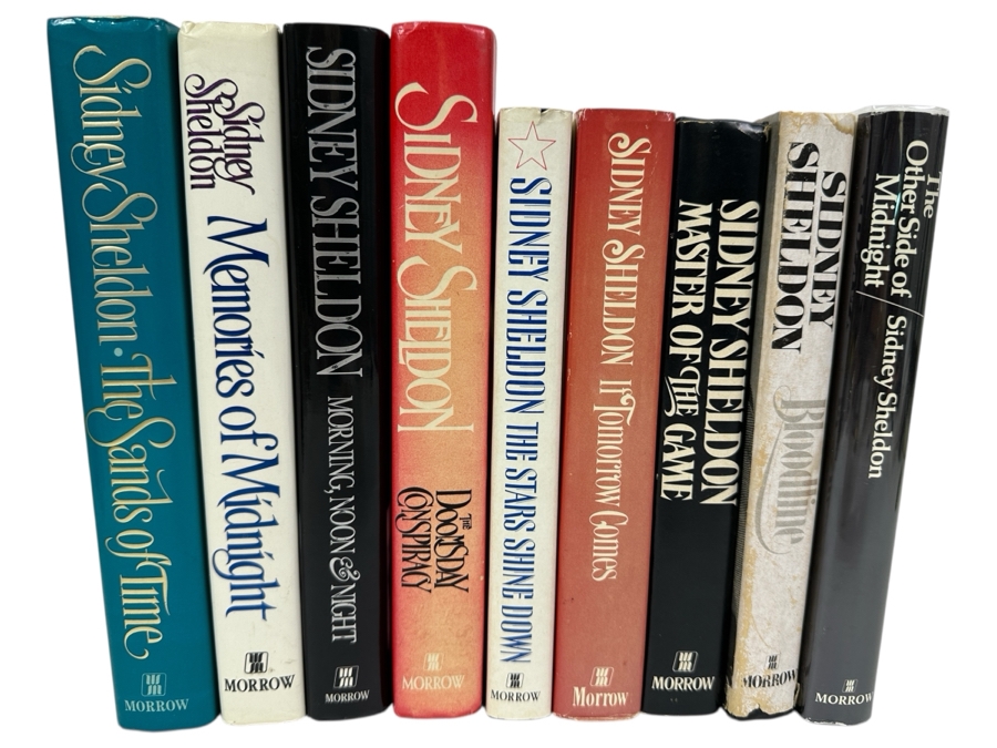 (9) First Edition Hardcover Sidney Sheldon Books With Original Dust Jackets