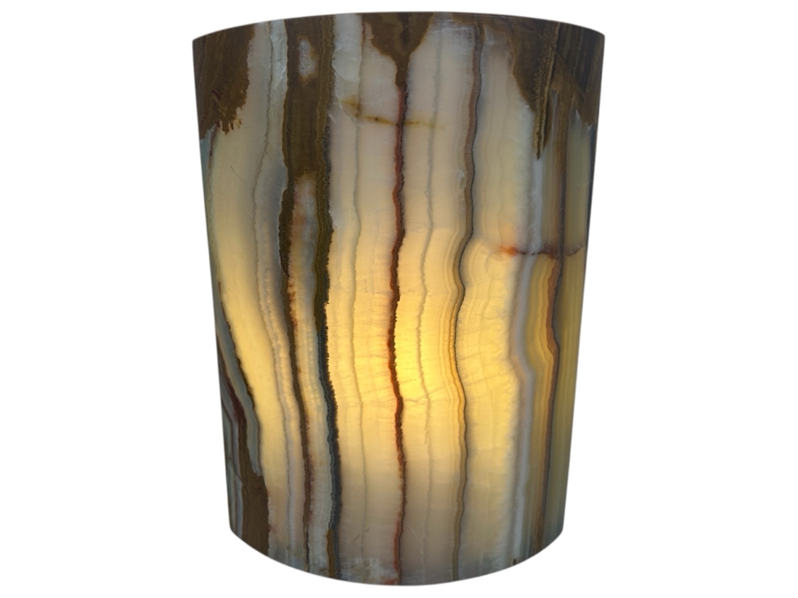 Natural Onyx Stone Table Lamp 11.5W X 16H
