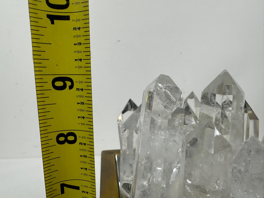 John-Richard Collection Natural Clear Quartz Crystals And Brass Box Table Lamp 5W X 9H [Photo 12]