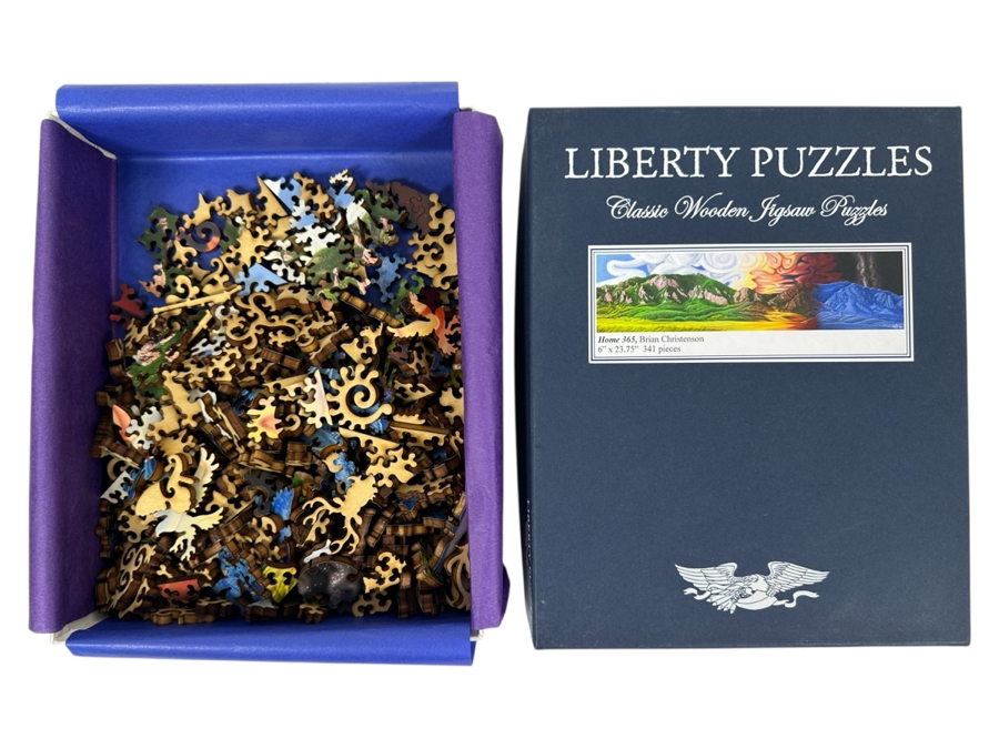 Liberty Puzzles Classic Wooden Jigsaw Puzzle Titled: 'Home 365, Brian Christenson' 341 Pieces