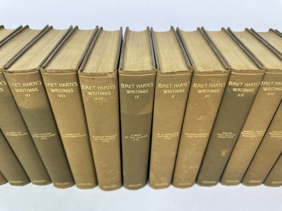 Antique Hardcover Books Set The Writings Of Bret Harte 19 Volumes 1899 Published By Houghton, Mifflin & Co [Photo 8]