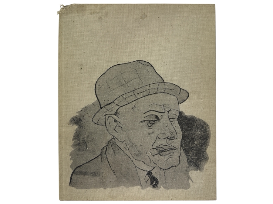 First Printing Hardcover Book Of The German Expressionist Artist George Grosz 1923 Drawing And Watercolor Collection Ecce Homo - Top Of Spine Is Damaged And 2 Pages Are Loose