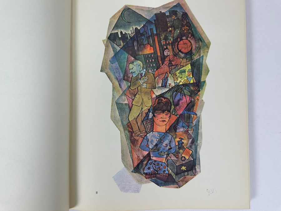 First Printing Hardcover Book Of The German Expressionist Artist George Grosz 1923 Drawing And Watercolor Collection Ecce Homo - Top Of Spine Is Damaged And 2 Pages Are Loose [Photo 11]