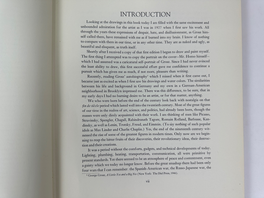 First Printing Hardcover Book Of The German Expressionist Artist George Grosz 1923 Drawing And Watercolor Collection Ecce Homo - Top Of Spine Is Damaged And 2 Pages Are Loose [Photo 8]