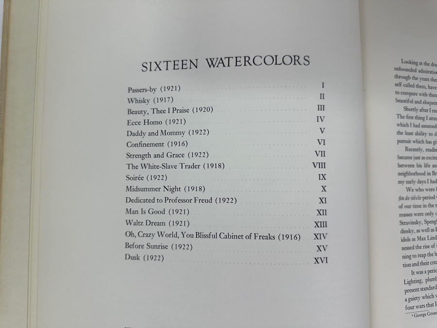 First Printing Hardcover Book Of The German Expressionist Artist George Grosz 1923 Drawing And Watercolor Collection Ecce Homo - Top Of Spine Is Damaged And 2 Pages Are Loose [Photo 7]