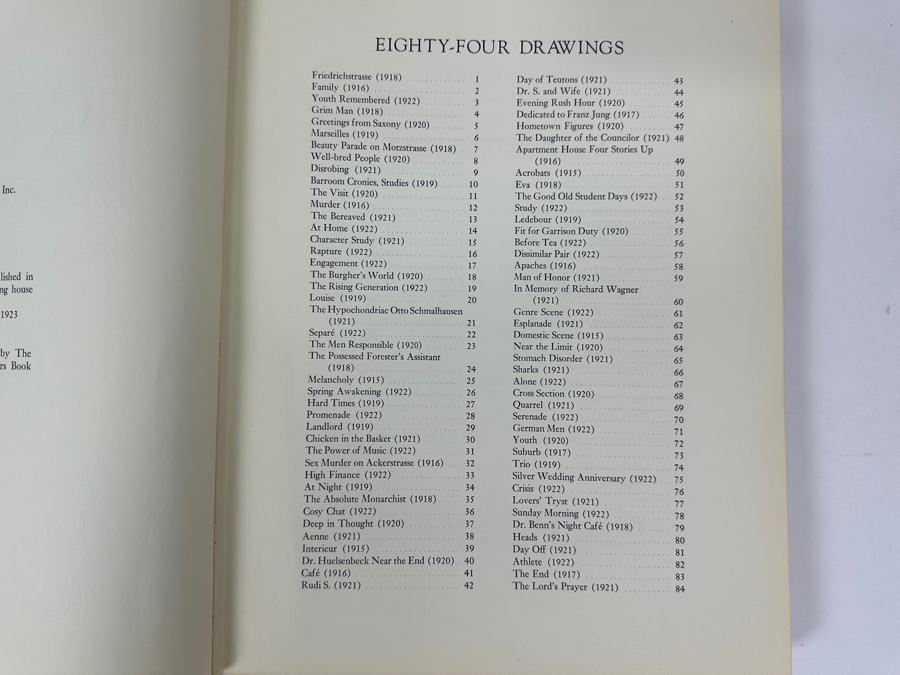First Printing Hardcover Book Of The German Expressionist Artist George Grosz 1923 Drawing And Watercolor Collection Ecce Homo - Top Of Spine Is Damaged And 2 Pages Are Loose [Photo 6]
