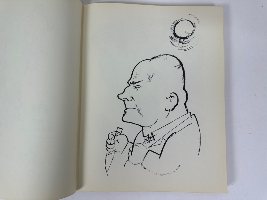 First Printing Hardcover Book Of The German Expressionist Artist George Grosz 1923 Drawing And Watercolor Collection Ecce Homo - Top Of Spine Is Damaged And 2 Pages Are Loose [Photo 9]
