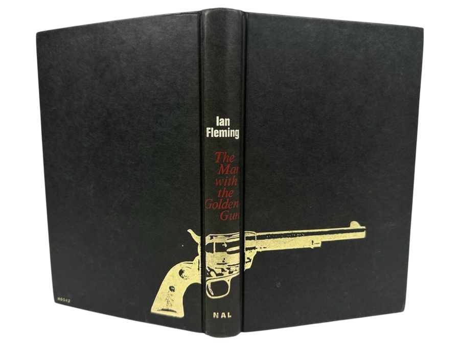 Vintage 1965 First Printing Hardcover Book The Man With The Golden Gun By Ian Fleming Final James Bond 007 Novel By Fleming Published Posthumously A Year After His Death By The New American Library New York Without Dust Jacket