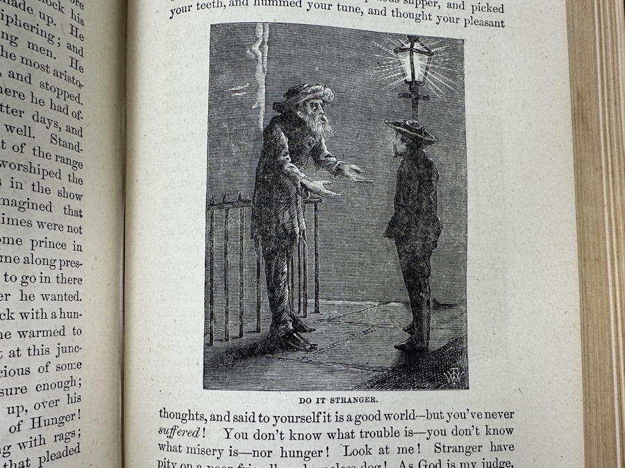 Antique 1872 Hardcover First Edition Book Roughing It By Mark Twain (Samuel L. Clemens) Featuring Twain's Humorous Travelogue Of His Journey To The Wild West & Hawaii Published By American Publishing Company - Damaged Spine - Estimate $1,000-$2,500 [Photo 23]