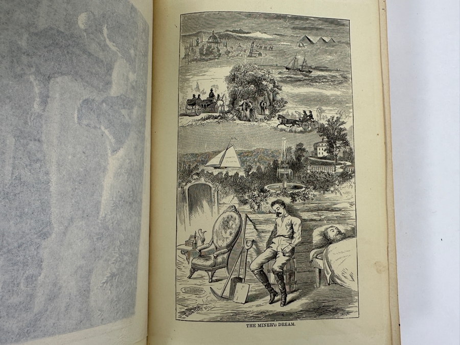 Antique 1872 Hardcover First Edition Book Roughing It By Mark Twain (Samuel L. Clemens) Featuring Twain's Humorous Travelogue Of His Journey To The Wild West & Hawaii Published By American Publishing Company - Damaged Spine - Estimate $1,000-$2,500 [Photo 8]