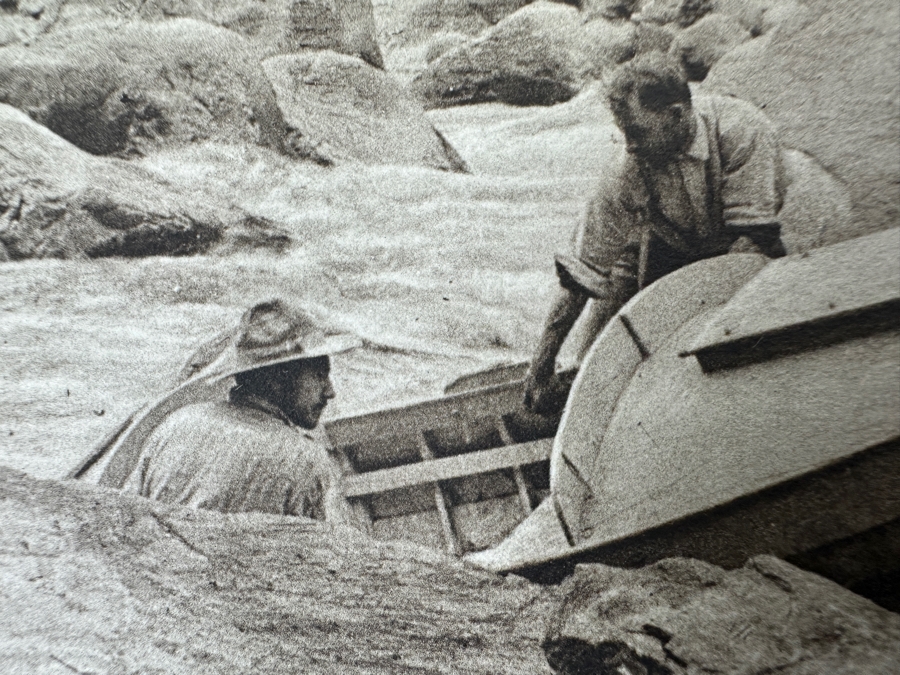 Just Added - Vintage Kolb Brothers Photogravure Print Dated 1912 Titled 'Hell's Half Mile' When Major Powell And Party Were On Their Expedition Through The Green And Colorado River Canyons In 1869-1872 10' X 8' [Photo 9]