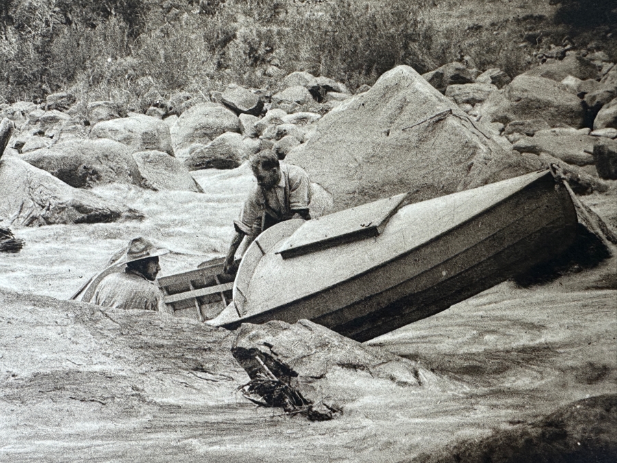Just Added - Vintage Kolb Brothers Photogravure Print Dated 1912 Titled 'Hell's Half Mile' When Major Powell And Party Were On Their Expedition Through The Green And Colorado River Canyons In 1869-1872 10' X 8' [Photo 4]