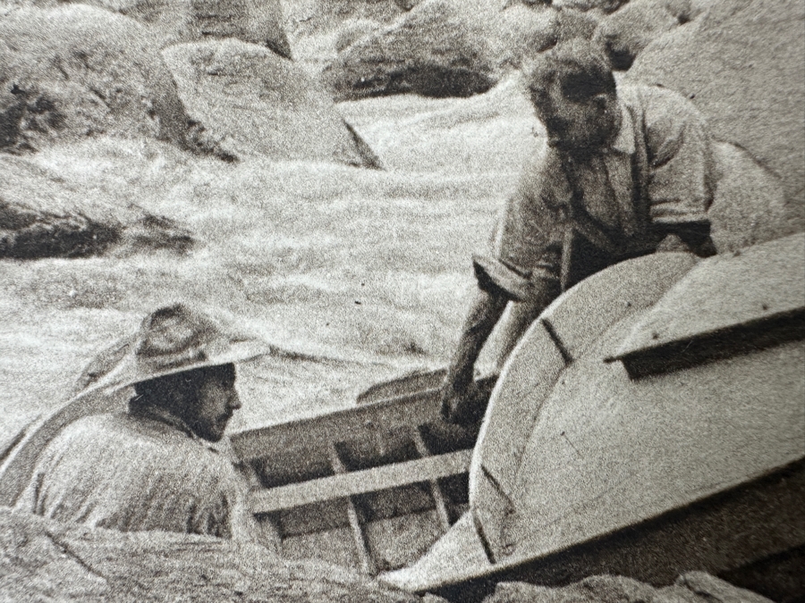 Just Added - Vintage Kolb Brothers Photogravure Print Dated 1912 Titled 'Hell's Half Mile' When Major Powell And Party Were On Their Expedition Through The Green And Colorado River Canyons In 1869-1872 10' X 8' [Photo 7]