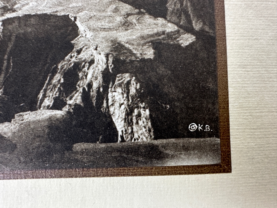 Just Added - Vintage Kolb Brothers Photogravure Print Titled 'A Canyon Sunset From O'Neil Or Ydoapai Point' 10' X 8' [Photo 6]