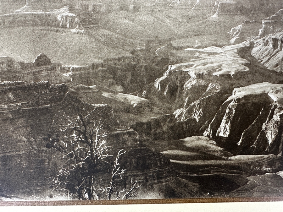 Just Added - Vintage Kolb Brothers Photogravure Print Titled 'A Canyon Sunset From O'Neil Or Ydoapai Point' 10' X 8' [Photo 3]