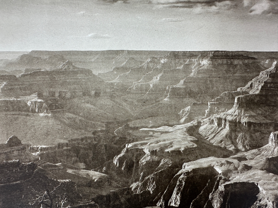 Just Added - Vintage Kolb Brothers Photogravure Print Titled 'A Canyon Sunset From O'Neil Or Ydoapai Point' 10' X 8' [Photo 4]