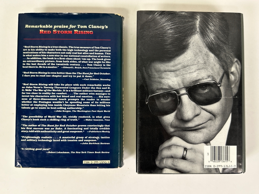 Just Added - Pair Of First Edition Hardcover Tom Clancy Books: Patriot Games & The Sum Of All Fears [Photo 3]