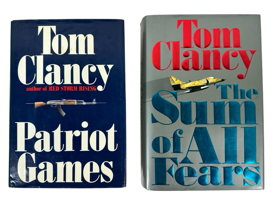 Just Added - Pair Of First Edition Hardcover Tom Clancy Books: Patriot Games & The Sum Of All Fears