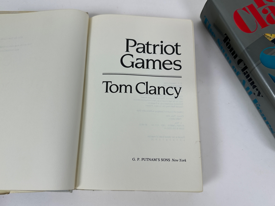 Just Added - Pair Of First Edition Hardcover Tom Clancy Books: Patriot Games & The Sum Of All Fears [Photo 4]