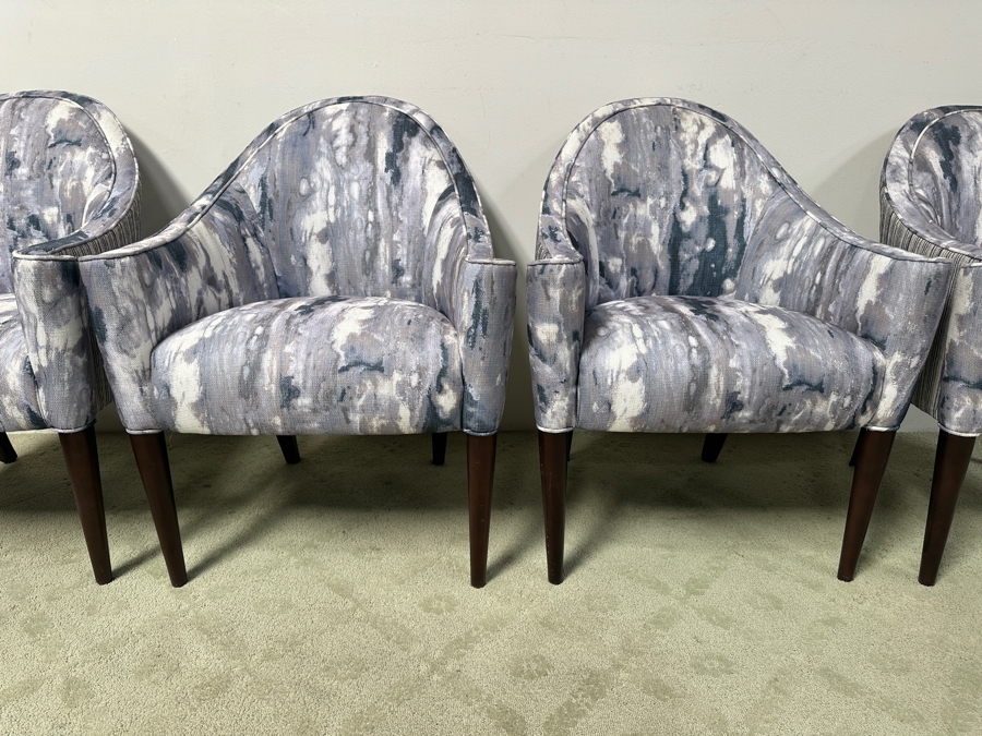 Set of (4) Custom Mid-Century Modern Style Upholstered Accent/Dining Chairs [Photo 7]