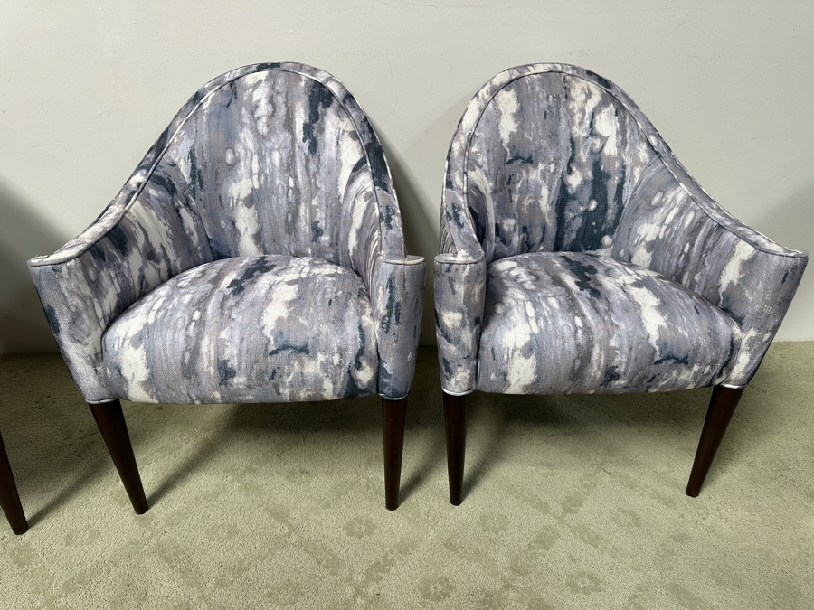 Set of (4) Custom Mid-Century Modern Style Upholstered Accent/Dining Chairs [Photo 8]