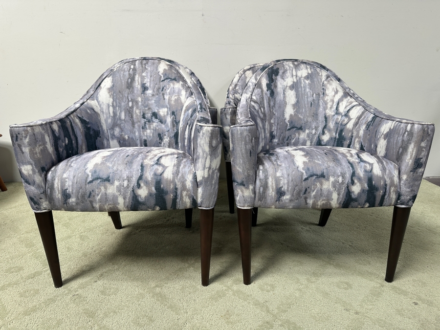 Set of (4) Custom Mid-Century Modern Style Upholstered Accent/Dining Chairs [Photo 6]