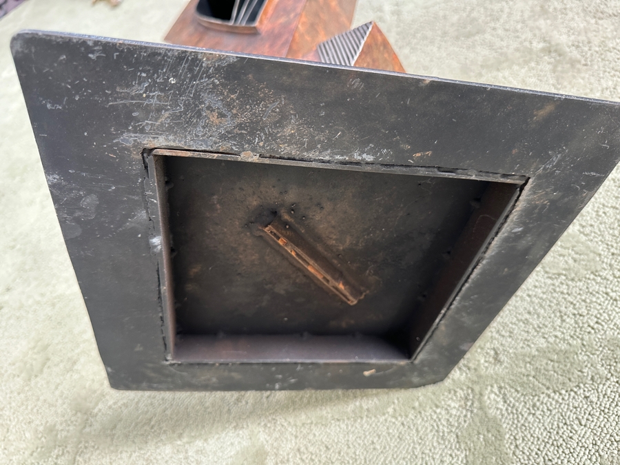 Destiny Allison (American, 21st Century) Abstract Steel Sculpture With Diamond Shape Signed On Plinth Base Dated 2007 44'H X 17'W X 15'D Estimate $1,500-$3,000 [Photo 14]