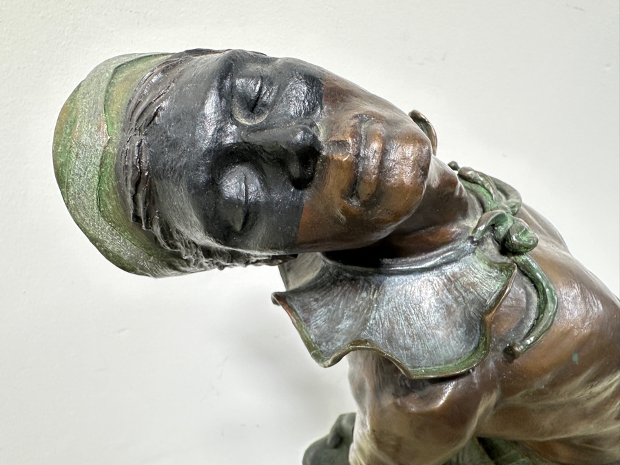 Donald Huntsman (American, B. 1934) Patinated Bronze Sculpture Titled 'Harlequin' Male Clown Ballet Dancer 1993 Numbered 2 Of 50 14'W X 10'D X 23.5'H Estimate $1,100-$2,100 [Photo 3]