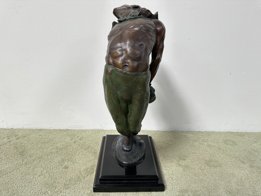 Donald Huntsman (American, B. 1934) Patinated Bronze Sculpture Titled 'Harlequin' Male Clown Ballet Dancer 1993 Numbered 2 Of 50 14'W X 10'D X 23.5'H Estimate $1,100-$2,100 [Photo 6]
